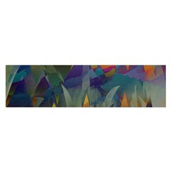 Mountains Abstract Mountain Range Satin Scarf (oblong) by Wegoenart