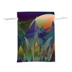 Mountains Abstract Mountain Range Lightweight Drawstring Pouch (M) Front