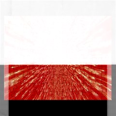 Rays Pattern Center Abstract Red White Rectangular Jigsaw Puzzl by Wegoenart