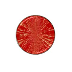 Rays Pattern Center Abstract Red White Hat Clip Ball Marker (4 Pack) by Wegoenart