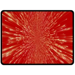 Rays Pattern Center Abstract Red White Fleece Blanket (large)  by Wegoenart