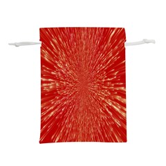 Rays Pattern Center Abstract Red White Lightweight Drawstring Pouch (s)