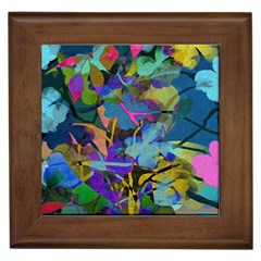 Flowers Abstract Branches Framed Tiles by Wegoenart