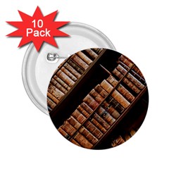 Books Bookshelf Classic Collection 2 25  Buttons (10 Pack)  by Wegoenart