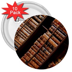 Books Bookshelf Classic Collection 3  Buttons (10 Pack)  by Wegoenart