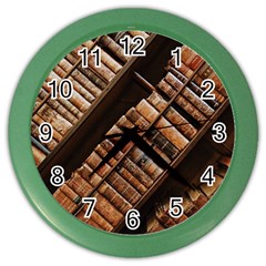 Books Bookshelf Classic Collection Color Wall Clock