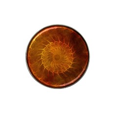 Orange Warm Hues Fractal Chaos Hat Clip Ball Marker (4 Pack) by Wegoenart