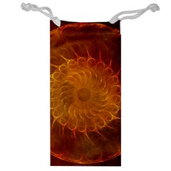 Orange Warm Hues Fractal Chaos Jewelry Bag