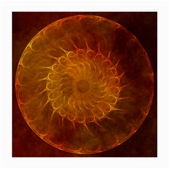 Orange Warm Hues Fractal Chaos Medium Glasses Cloth (2 Sides) by Wegoenart