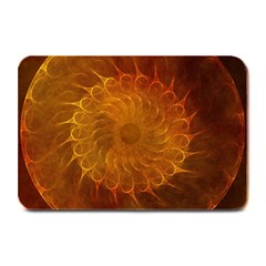 Orange Warm Hues Fractal Chaos Plate Mats by Wegoenart