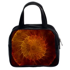 Orange Warm Hues Fractal Chaos Classic Handbag (two Sides) by Wegoenart