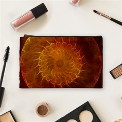 Orange Warm Hues Fractal Chaos Cosmetic Bag (medium)