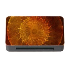 Orange Warm Hues Fractal Chaos Memory Card Reader With Cf by Wegoenart