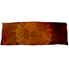 Orange Warm Hues Fractal Chaos Body Pillow Case (dakimakura) by Wegoenart