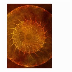 Orange Warm Hues Fractal Chaos Small Garden Flag (two Sides) by Wegoenart