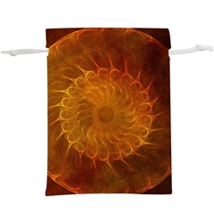 Orange Warm Hues Fractal Chaos  Lightweight Drawstring Pouch (xl)