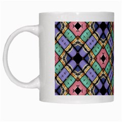 Pattern Wallpaper Background Abstract Geometry White Mugs