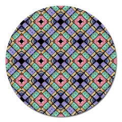 Pattern Wallpaper Background Abstract Geometry Magnet 5  (round) by Wegoenart