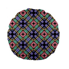 Pattern Wallpaper Background Abstract Geometry Standard 15  Premium Round Cushions