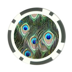 Peacock Feathers Peacock Bird Poker Chip Card Guard