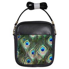 Peacock Feathers Peacock Bird Girls Sling Bag