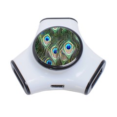 Peacock Feathers Peacock Bird 3-Port USB Hub