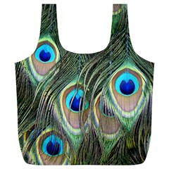 Peacock Feathers Peacock Bird Full Print Recycle Bag (xl) by Wegoenart