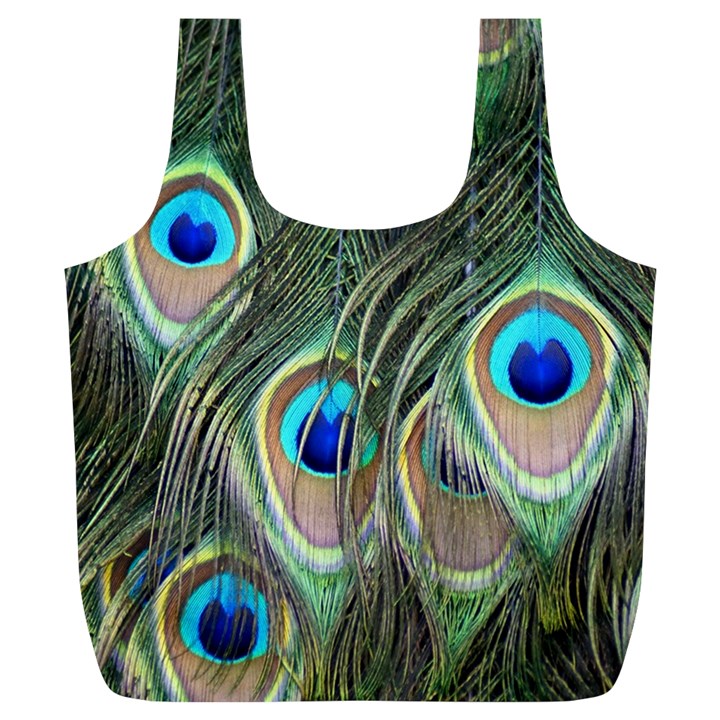 Peacock Feathers Peacock Bird Full Print Recycle Bag (XL)