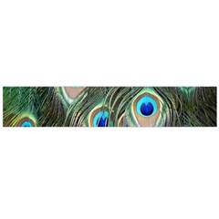 Peacock Feathers Peacock Bird Large Flano Scarf 