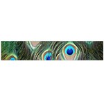 Peacock Feathers Peacock Bird Large Flano Scarf  Front