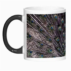 Peacock Bird Feather Plumage Green Morph Mugs by Wegoenart