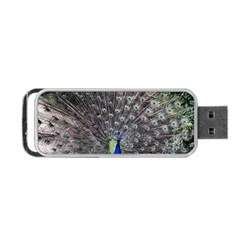 Peacock Bird Feather Plumage Green Portable Usb Flash (one Side) by Wegoenart