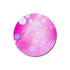 Playful Rubber Round Coaster (4 Pack)  by designsbyamerianna