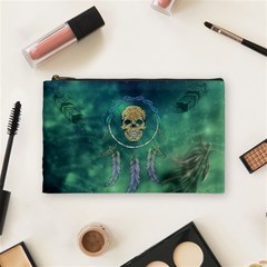 Dreamcatcher With Skull Cosmetic Bag (medium) by FantasyWorld7