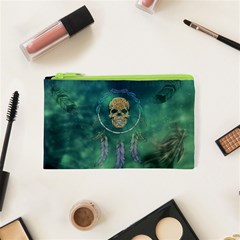 Dreamcatcher With Skull Cosmetic Bag (xs) by FantasyWorld7