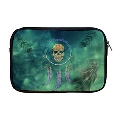 Dreamcatcher With Skull Apple Macbook Pro 17  Zipper Case by FantasyWorld7