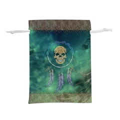 Dreamcatcher With Skull Lightweight Drawstring Pouch (s)