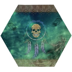 Dreamcatcher With Skull Wooden Puzzle Hexagon