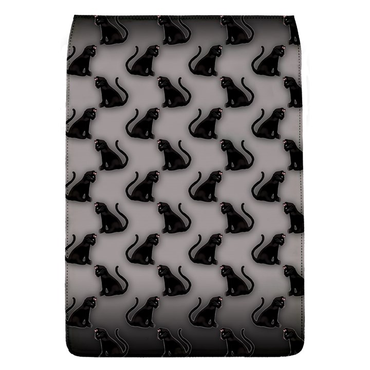 Black Cats On Gray Removable Flap Cover (S)