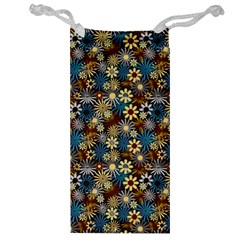 Daisies Variation 1 Jewelry Bag by bloomingvinedesign