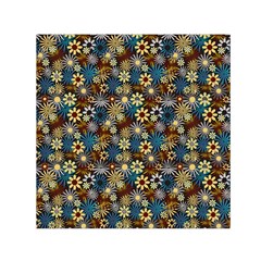 Daisies Variation 1 Small Satin Scarf (square) by bloomingvinedesign