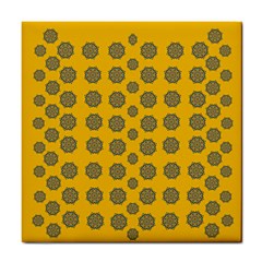 Sensational Stars On Incredible Yellow Tile Coaster by pepitasart