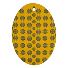 Sensational Stars On Incredible Yellow Ornament (oval) by pepitasart