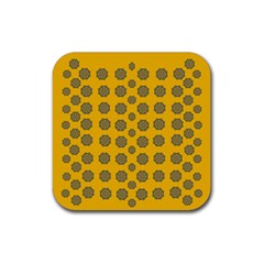 Sensational Stars On Incredible Yellow Rubber Coaster (square)  by pepitasart