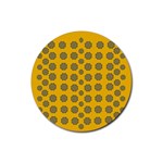 Sensational Stars On Incredible Yellow Rubber Coaster (Round)  Front