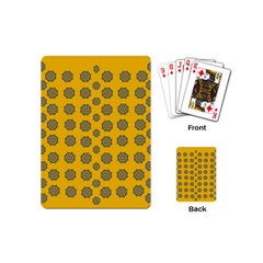 Sensational Stars On Incredible Yellow Playing Cards Single Design (mini) by pepitasart