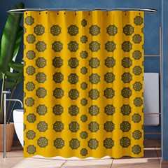 Sensational Stars On Incredible Yellow Shower Curtain 60  X 72  (medium)  by pepitasart