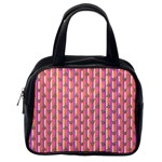 pink stripe & roses Classic Handbag (Two Sides) Back