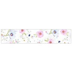 Pink blue flowers pattern                        Flano Scarf