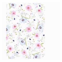 Pink blue flowers pattern                        Small Garden Flag